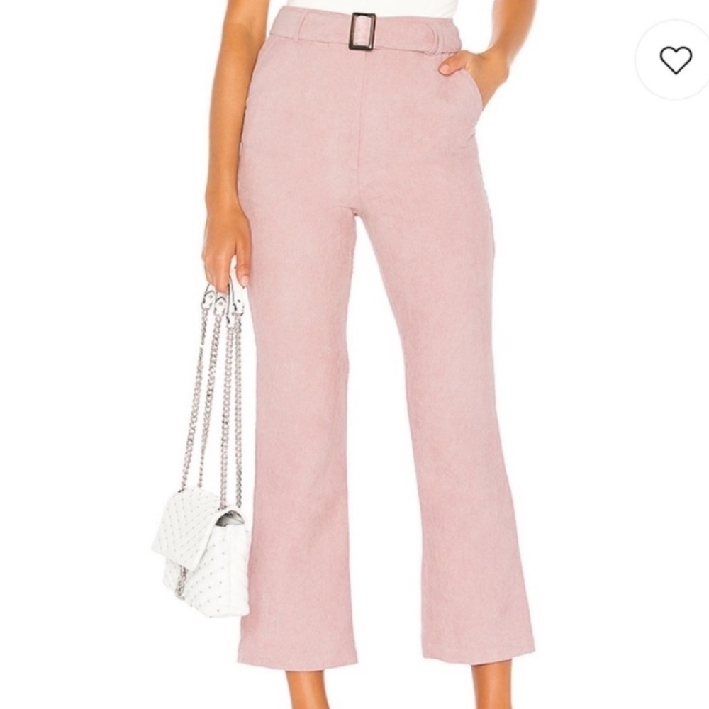 Lovers + Friends Joanie Pink Corduroy Crop Flare Pants Size XS NWT